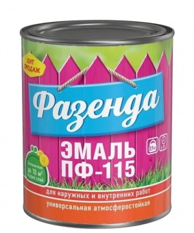 Краска ТЕКС ФАЗЕНДА ПФ-115 эмаль шоколад глянцевая 0,9кг