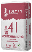 Монтажный гипсовый клей FORMAN 41 25 кг