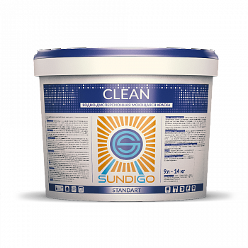 САНДИГО STANDART CLEAN (BC) Краска моющаяся для внутренних работ 9л/14кг (белая крышка)
