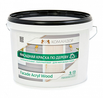 Фасадная краска по дереву FACADE ACRYL WOOD PM3 9л