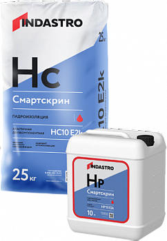  ИНДАСТРО СМАРТСКРИН HC10 E2k Гидроизоляция эластичная (СУХОЙ комп-нт) 25кг (36шт/пал) 94739 в Казани