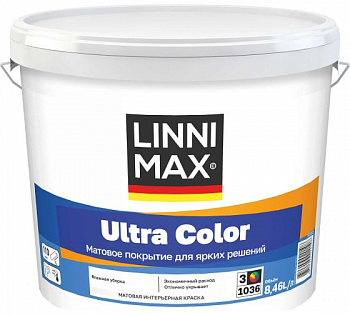 LINNIMAX Ultra Color/Ультра Колор Краска водно-дисперсионная для внутренних работ База 1 9 л