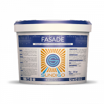 SUNDIGO STANDART FASADE (BW) Краска фасадная атмосферостойкая паропроницаемая 9л/14кг 