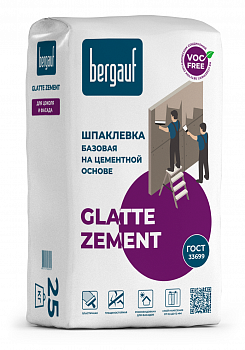 Шпаклевка Bergauf Glatte Zement серая 25кг (48шт/п)