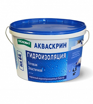 ОСНОВИТ Акваскрин НА64 Гидроизоляция готовая эластичная 4,5кг  в Казани