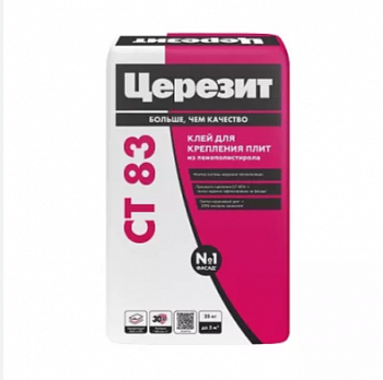 ЦЕРЕЗИТ СТ83 Клей фасадный для пенополистирола 25кг (48шт/п)1074072