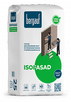 Bergauf Isofasad клей для пенополистирола, минваты ЗИМА 25кг (56шт/п)