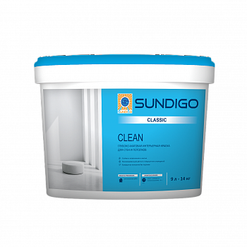 SUNDIGO CLASSIC CLEAN (BW) NEW Краска моющаяся для окраски стен и потолков в жилых и офисных помещений 9л/14кг