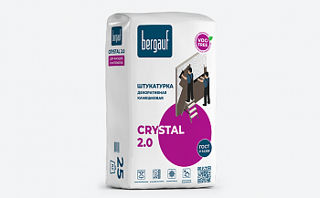 Bergauf Crystal 2мм штукатурка декоративная камешковая зерно 25кг (56шт/п)