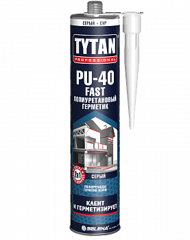 Герметик полиуретановый серый Tytan Professional PU40 310мл 65445