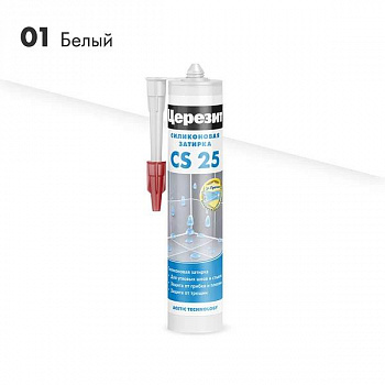 Герметик силиконовый затирка ЦЕРЕЗИТ CS25 № 01 белый 280 мл