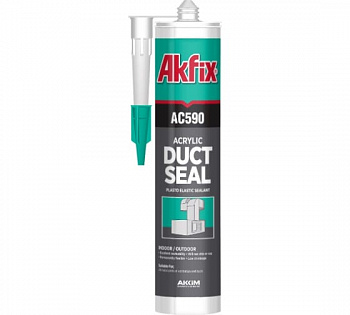 Герметик акриловый серый для вентиляционных каналов Akfix AC590 310 мл