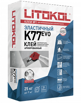 ЛИТОКОЛ Superflex K77 серый-клеевая смесь 25кг (54шт/п)